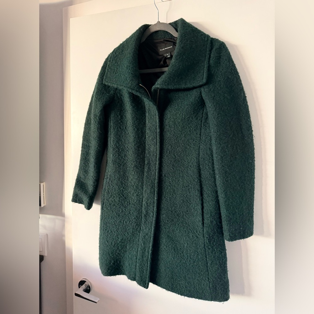 Club Monaco Green Wool Peacoat